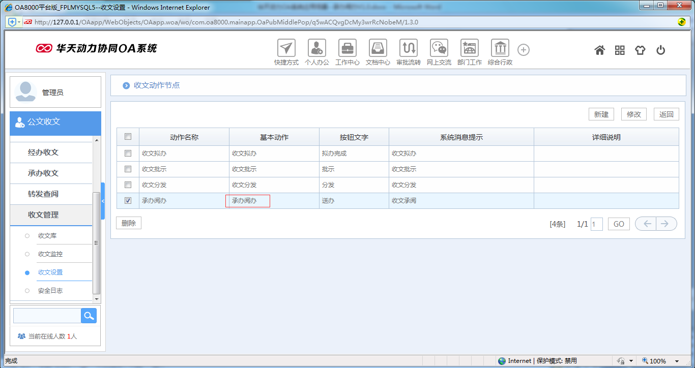 如何使用OA系統進行承辦閱辦