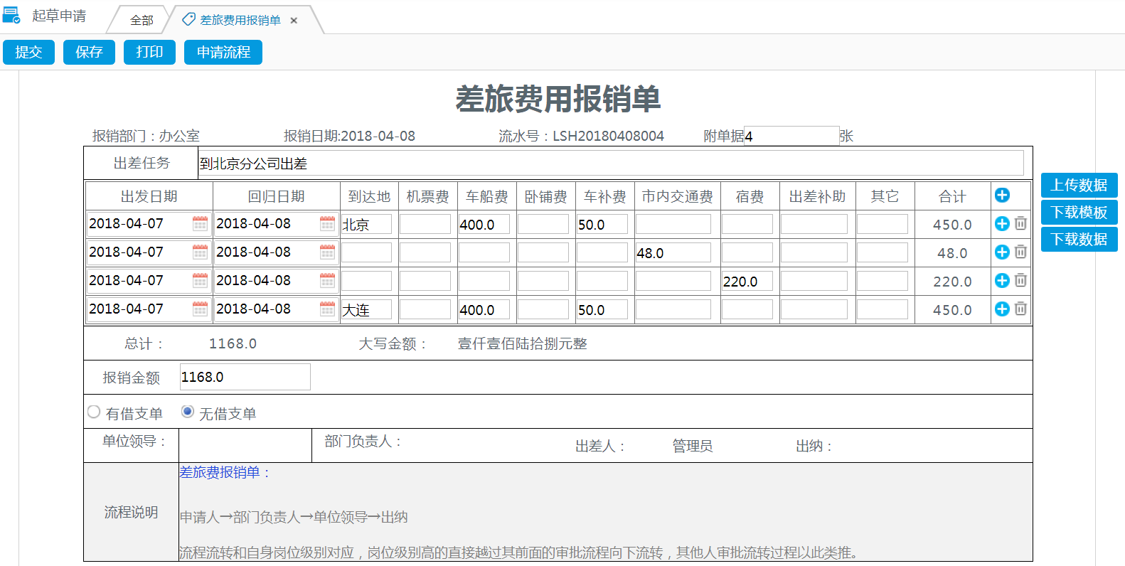 華天動力協同OA系統：百變工作流之報銷審批