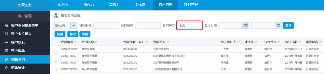 華天動力OA系統完美詮釋CRM在OA中的傳承與創新